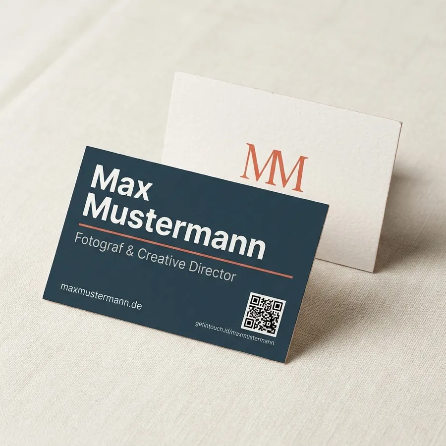 Visitenkarte mit QR-Code, GetinTouch.ID Hybrid-Modell